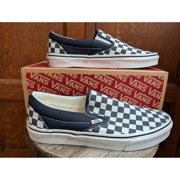 Vans Other - Vans Classic Slip-On Parisian Night Checkerboard Navy White VN0A5JMHARY Mens 10